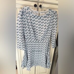 Reiss Blue and White Patterned Dress